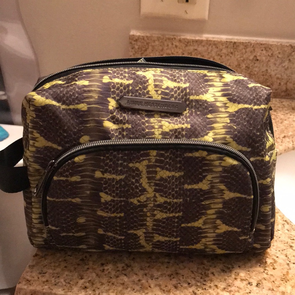 Cosmetic Bag green snake skin